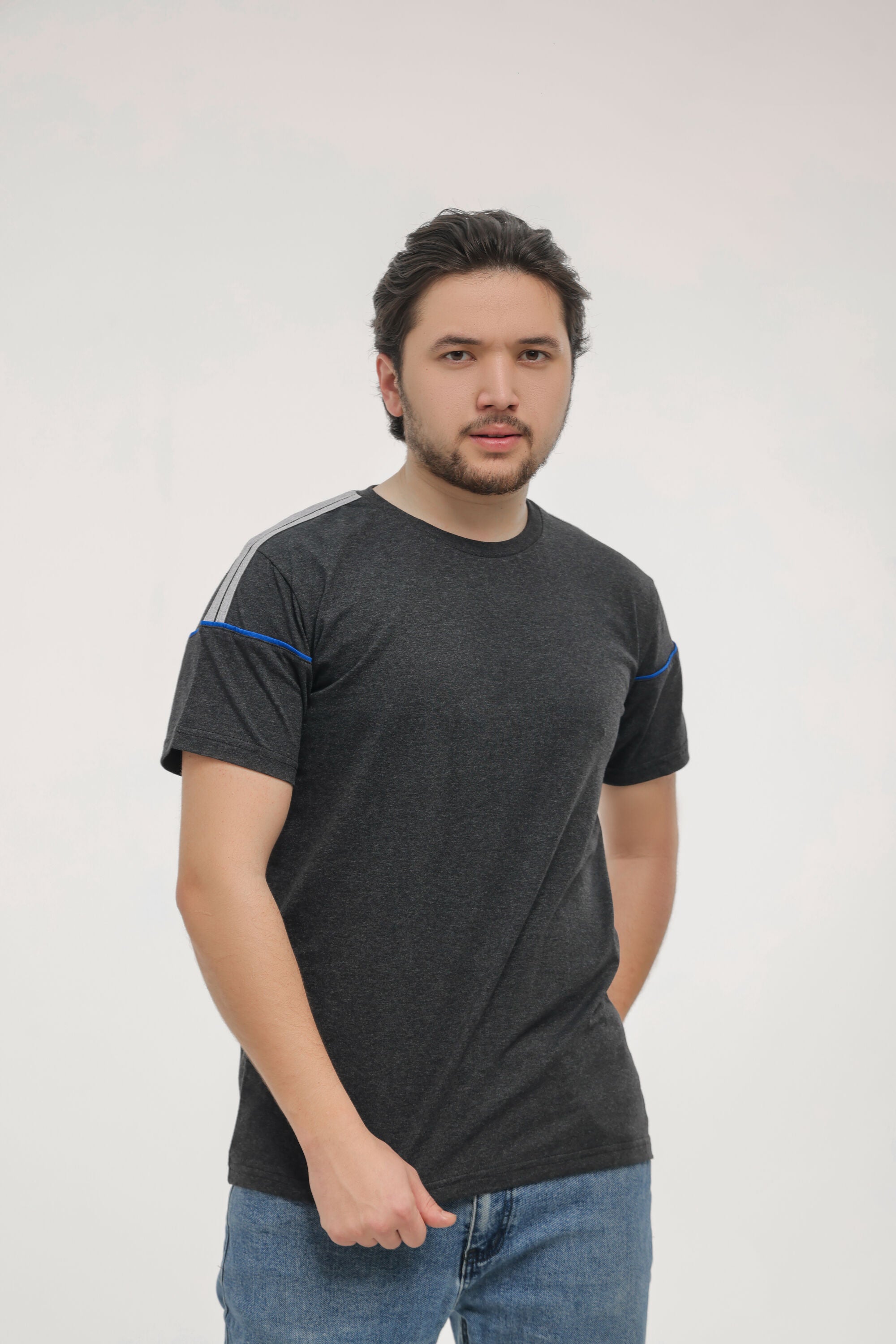 Unisex graphic T-shirt with green lettering pattern